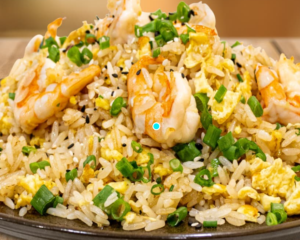 Arroz chaufa de langostinos