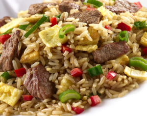 Arroz chaufa de res